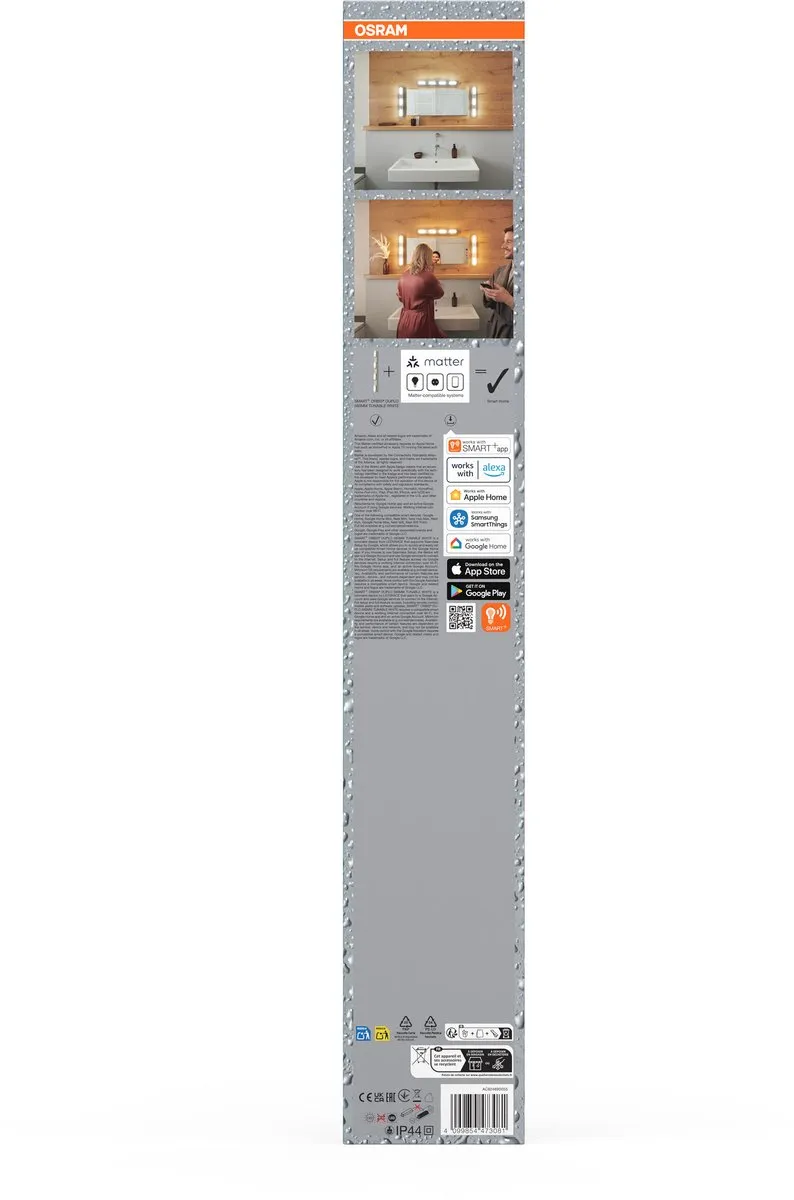 Osram SMART+ Matter Orbis Wandlamp 24W IP44 - Zilver