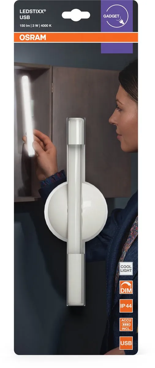 Osram Ledstixx USB-C Lichtstaaf 3W 150lm - Zilver