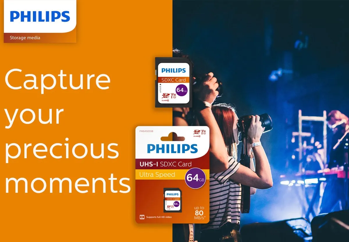 Philips FM64SD55B SDXC Geheugenkaart 64GB - Class 10