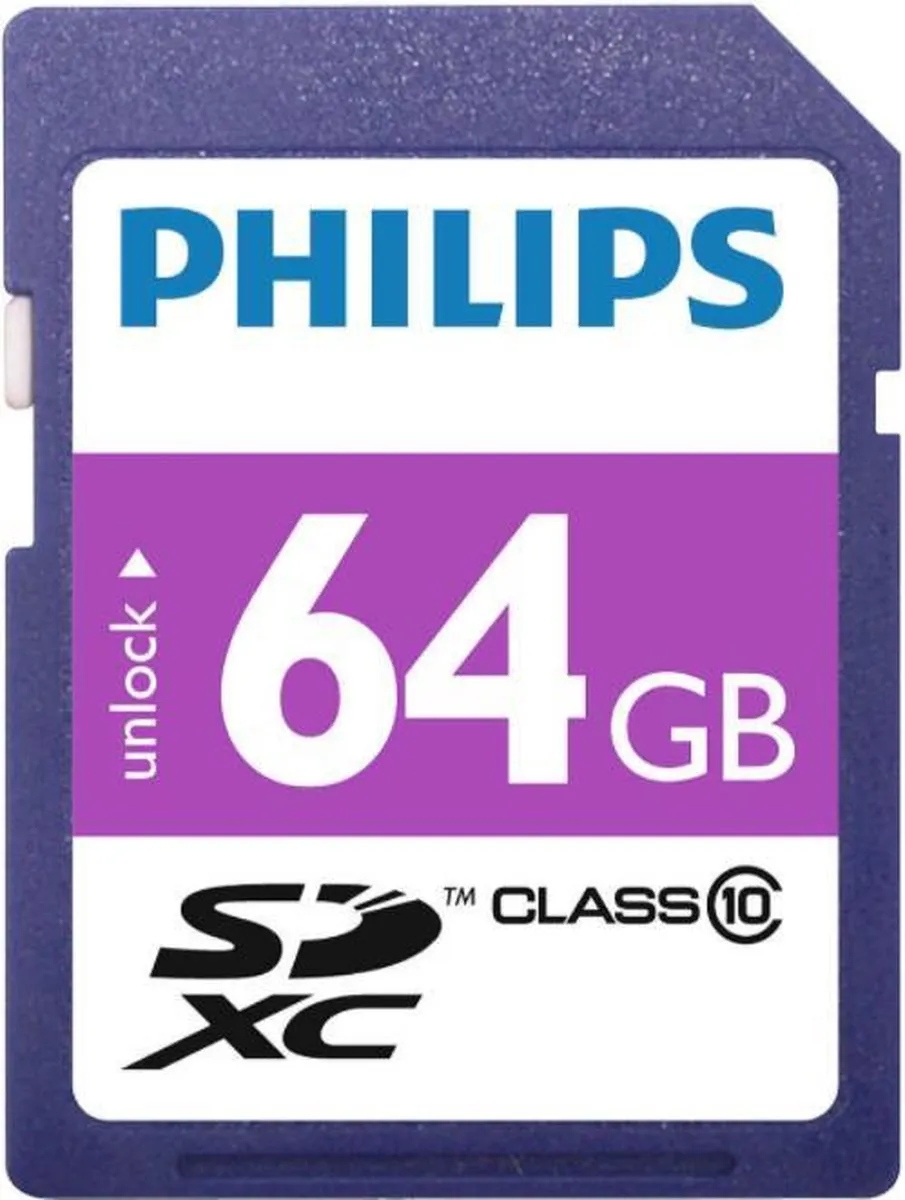 Philips FM64SD55B SDXC Geheugenkaart 64GB - Class 10