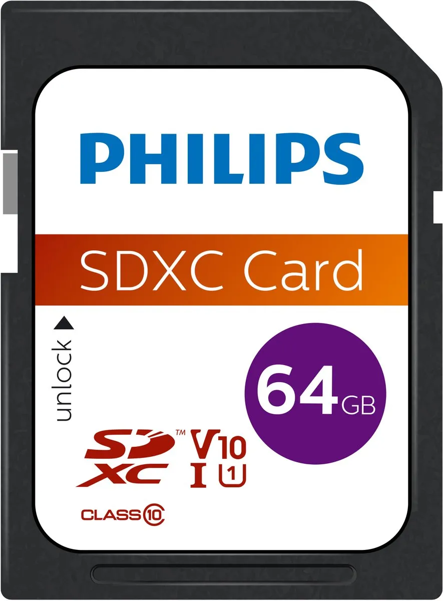 Philips FM64SD55B SDXC Geheugenkaart 64GB