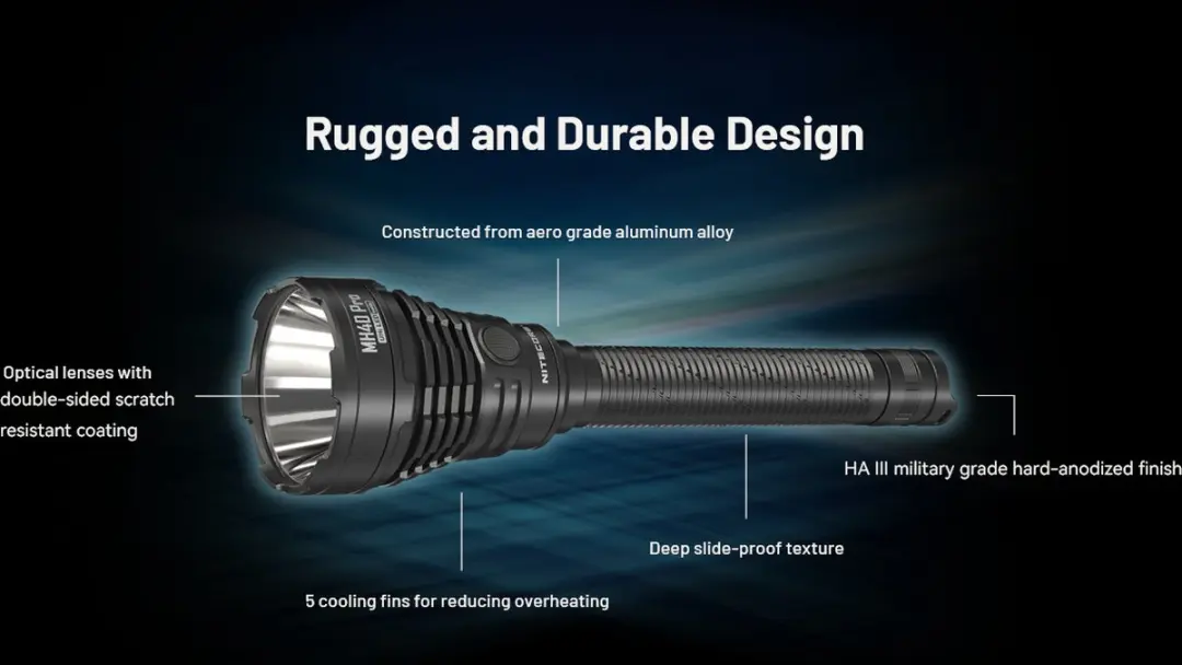 Nitecore MH40 Pro Oplaadbare Zaklamp - 3500lm - Zwart - afbeelding 5 van 6