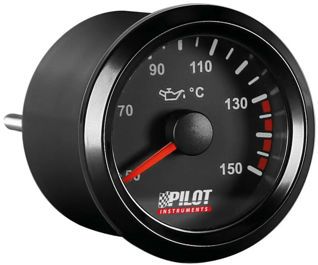 Zwarte analoge olietemperatuur meter