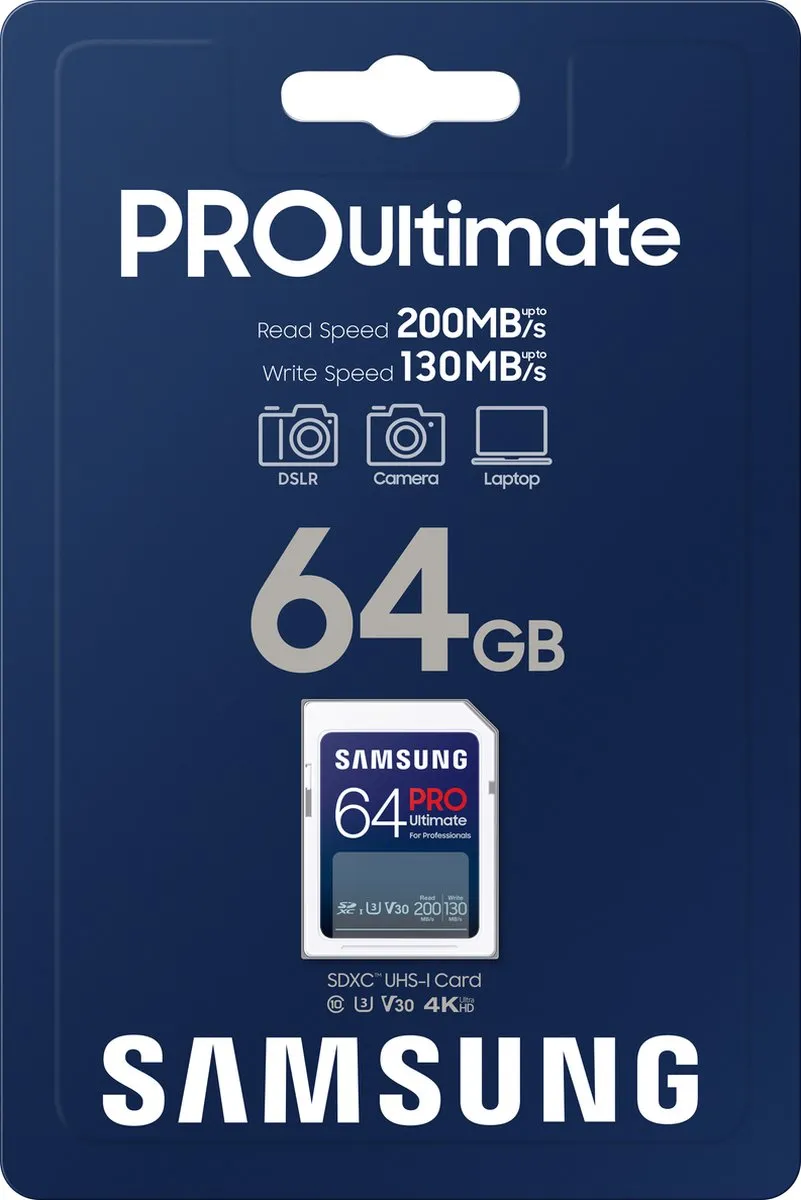Samsung PRO Ultimate SD-kaart 64GB - 200/130 MB/s