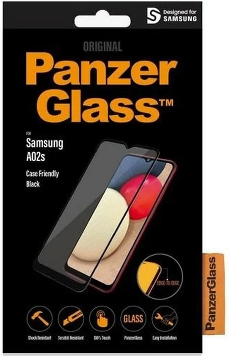 PanzerGlass PZ-7262 Screenprotector - Samsung Galaxy A02s - Zwart