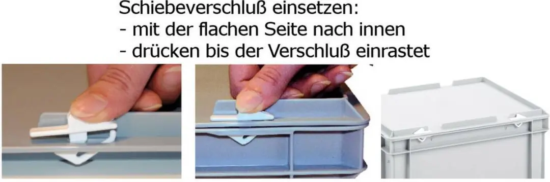 Alutec 05310 Schuifsluiting Kunststof Box - Wit - 8 stuks - afbeelding 3 van 5