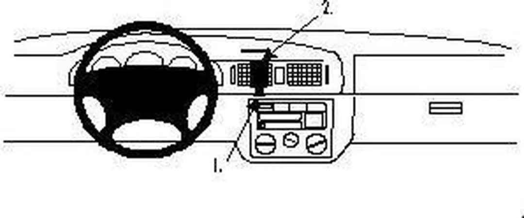 Brodit ProClip Center Mount 852437 - Skoda Octavia I - Zwart