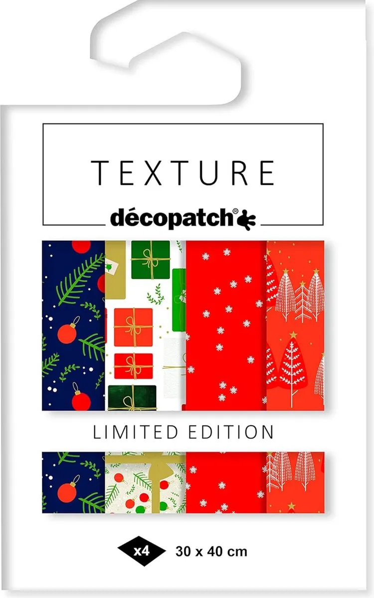 Decopatch Texture Kerstpapier My little gift Limited Edition