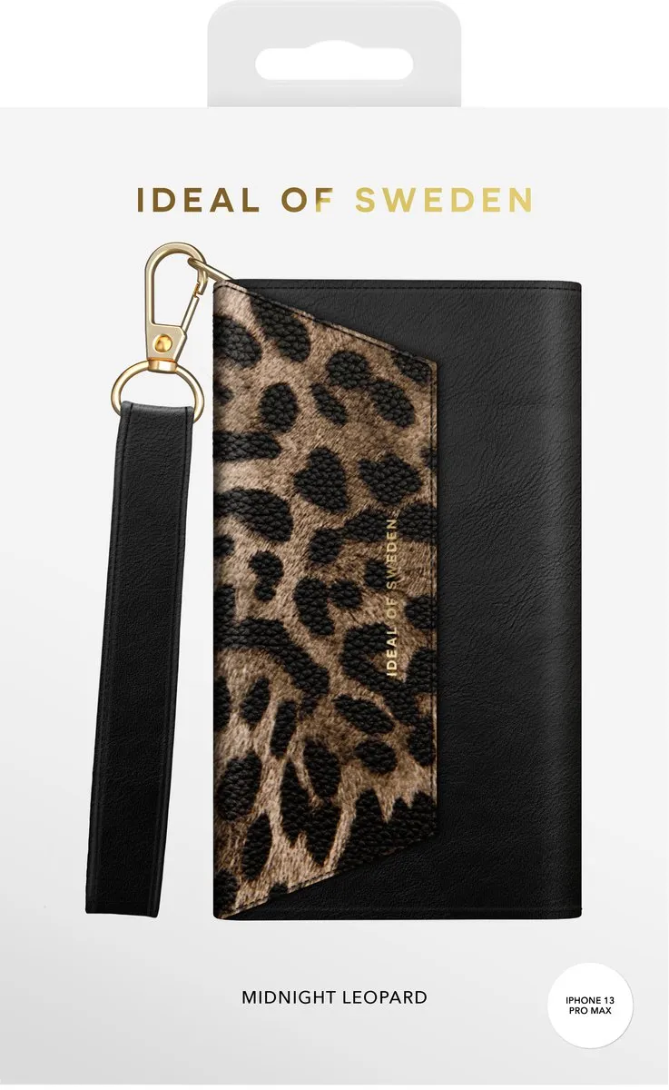 iDeal of Sweden Cassette Clutch iPhone 13 Pro Max Midnight Leopard - 3 Stuks