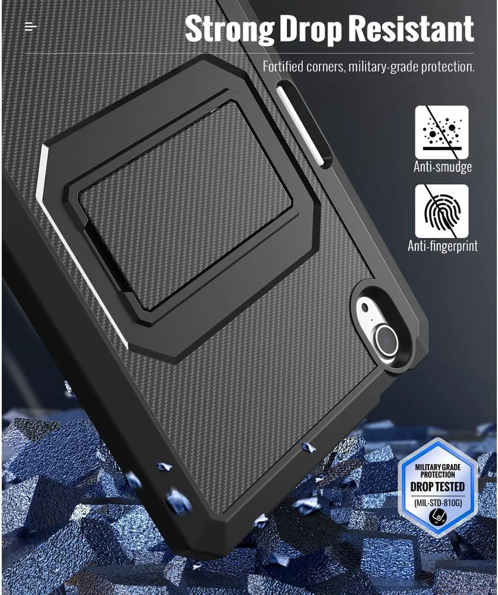 Just in Case Heavy Duty Case iPad mini 6/7 - Zwart