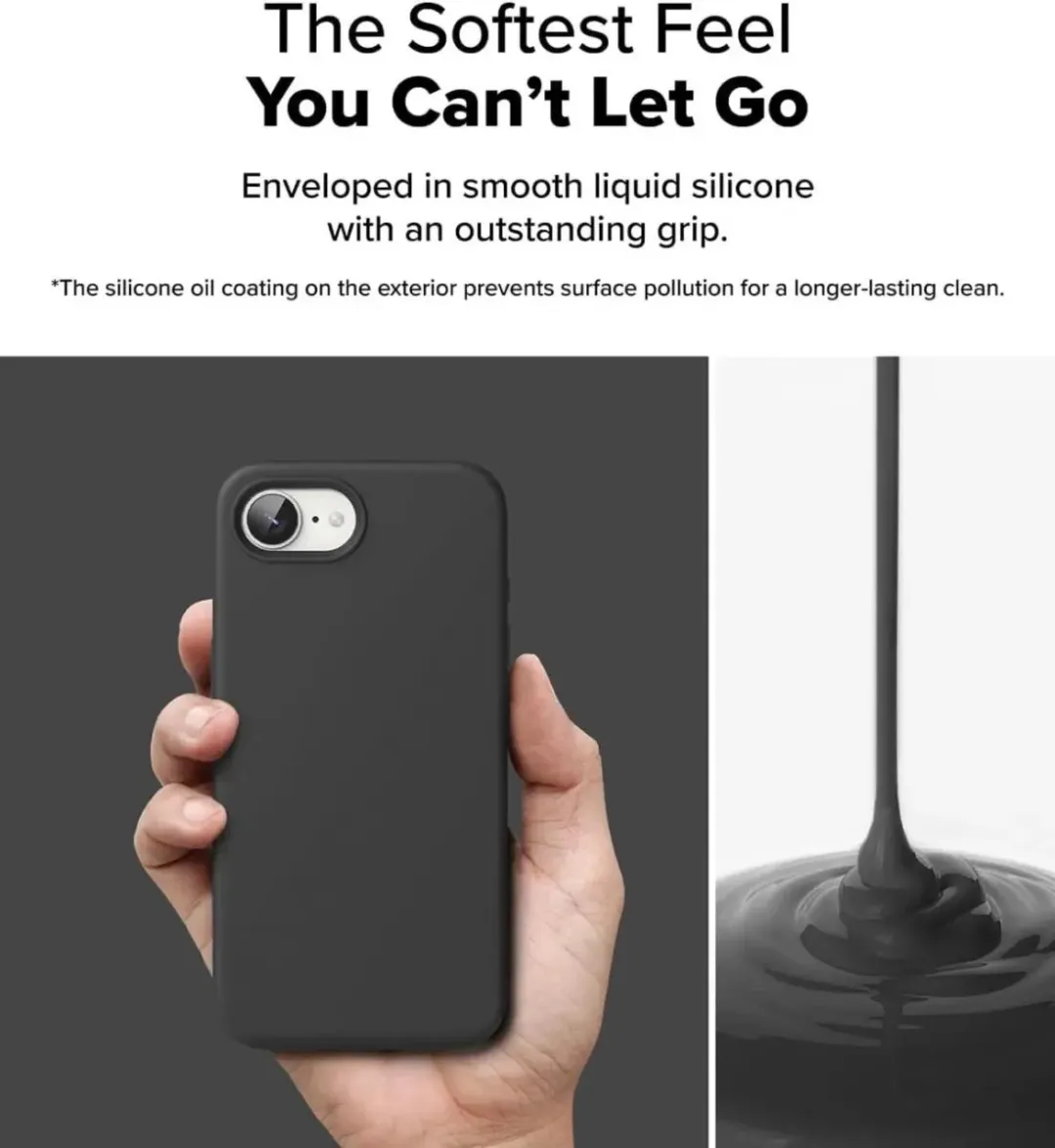 Ringke Silicone MagSafe Hoesje iPhone 16/17 - Zwart