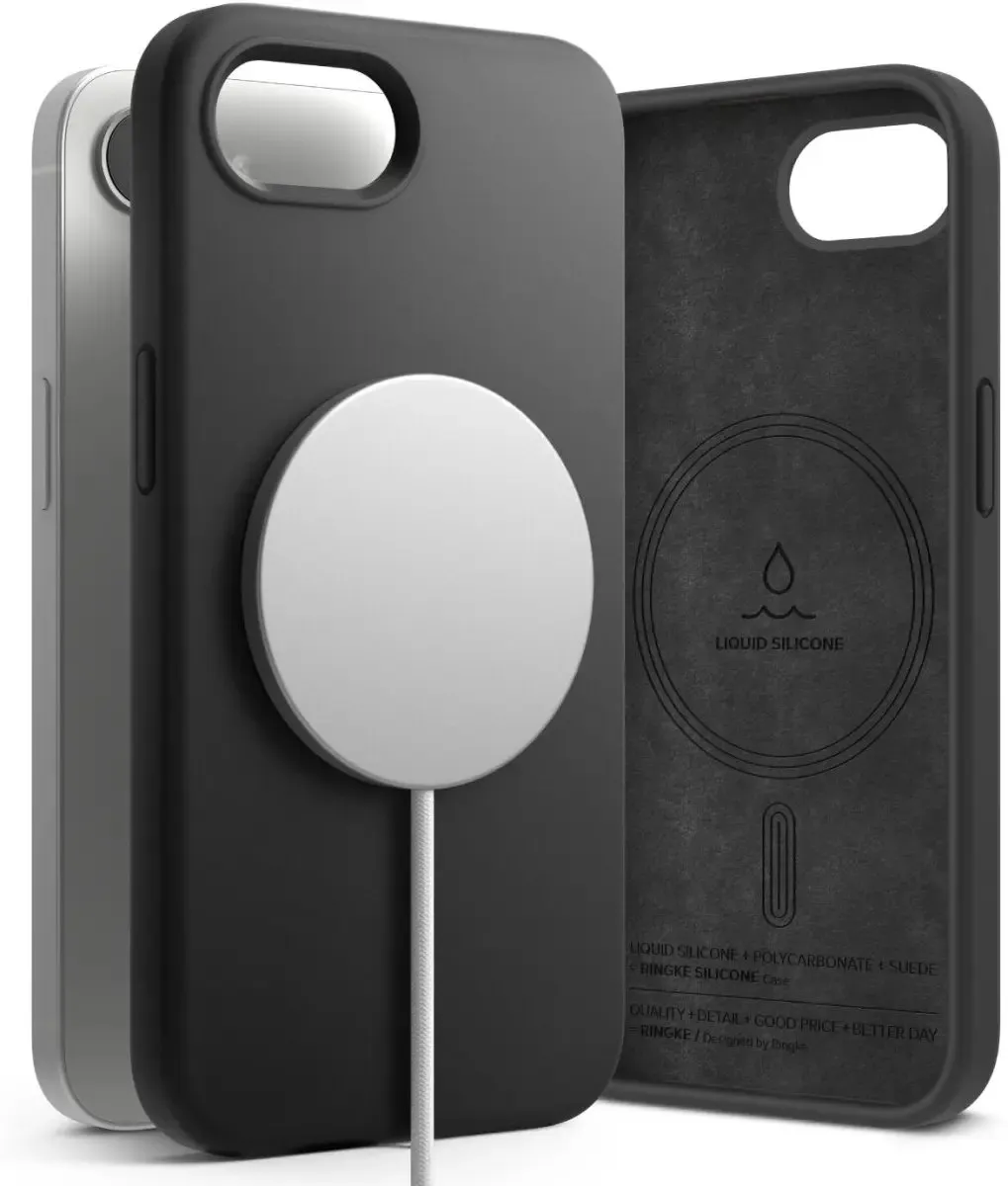 Ringke Silicone MagSafe Hoesje iPhone 16/17 - Zwart