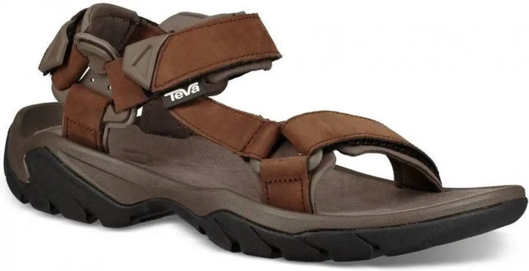 Teva Terra Fi 5 Leather Heren Sandalen - Middenbruin - 48,5 - afbeelding 2 van 6