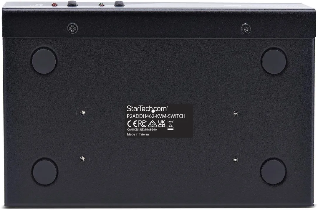 Startech P2ADDH462-KVM-SWITCH KVM-Schakelaar - Zwart