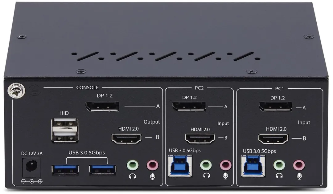 Startech P2ADDH462-KVM-SWITCH KVM-Schakelaar - Zwart