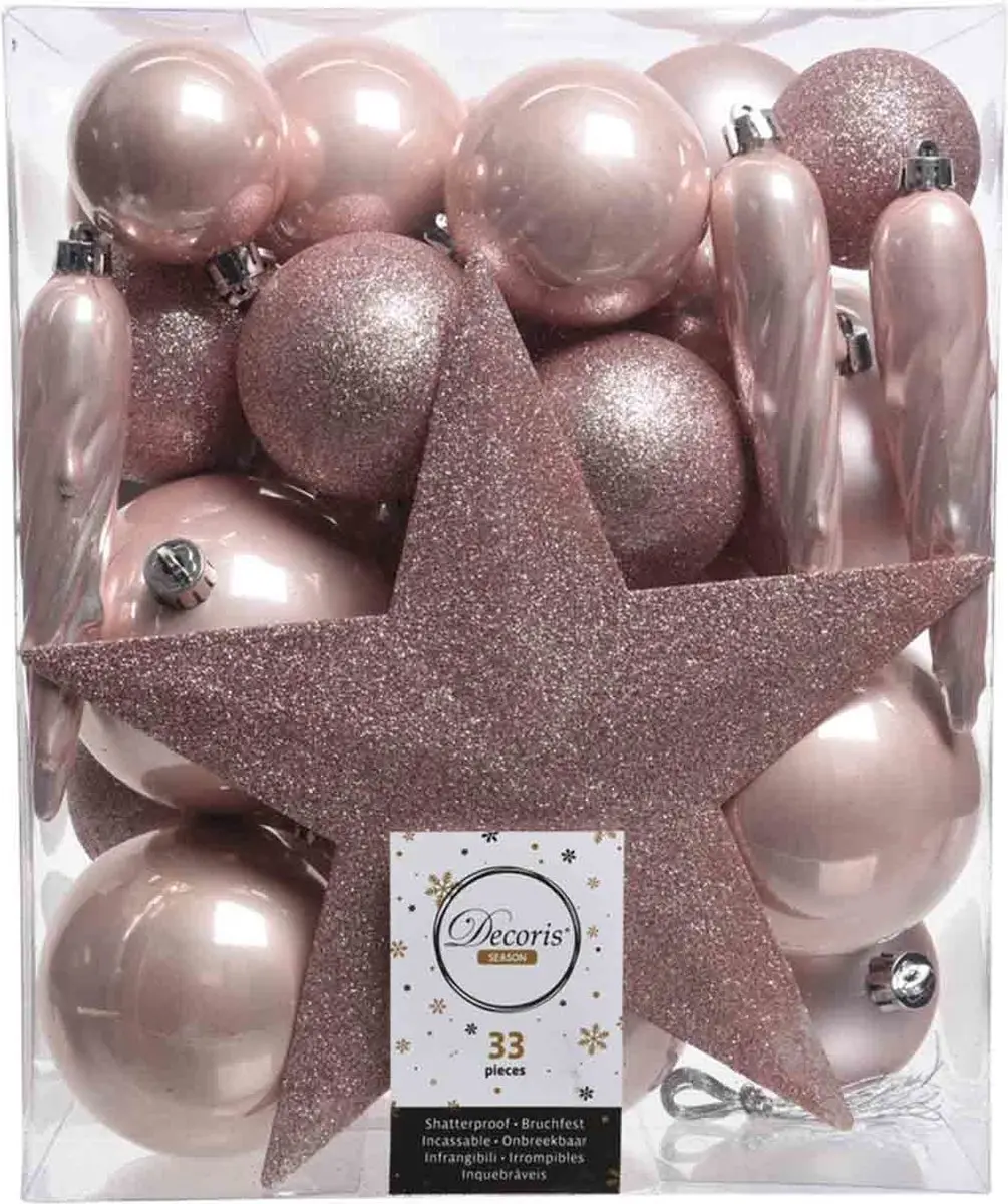 Decoris Kerstballen Mix 33 Stuks