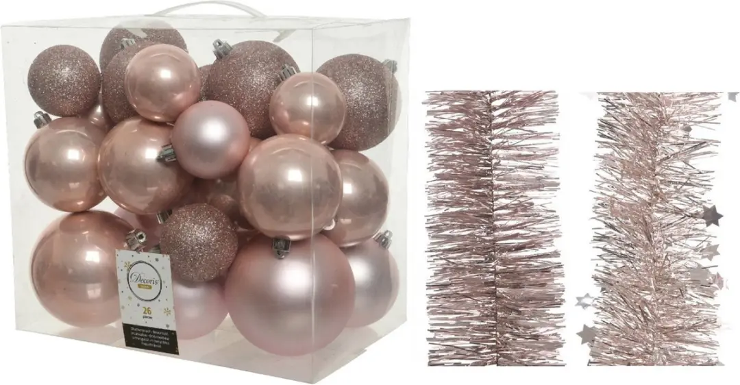 Decoris Kerstballen en Folieslingers kunststof