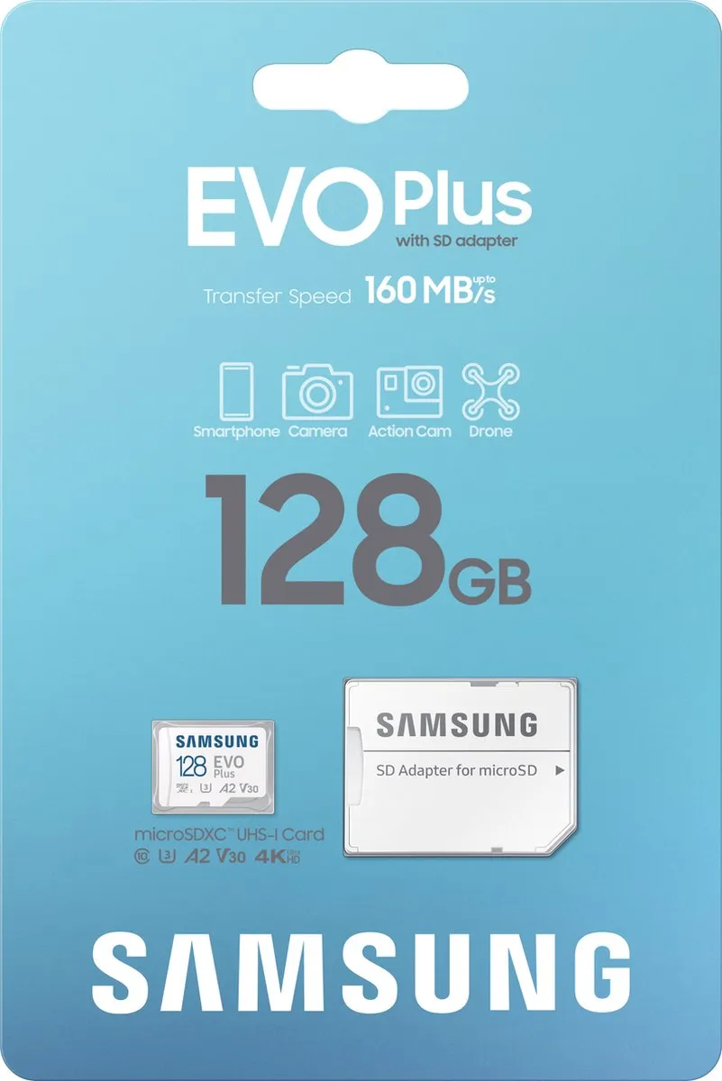 Samsung EVO Plus MicroSD 128GB - Incl. Adapter