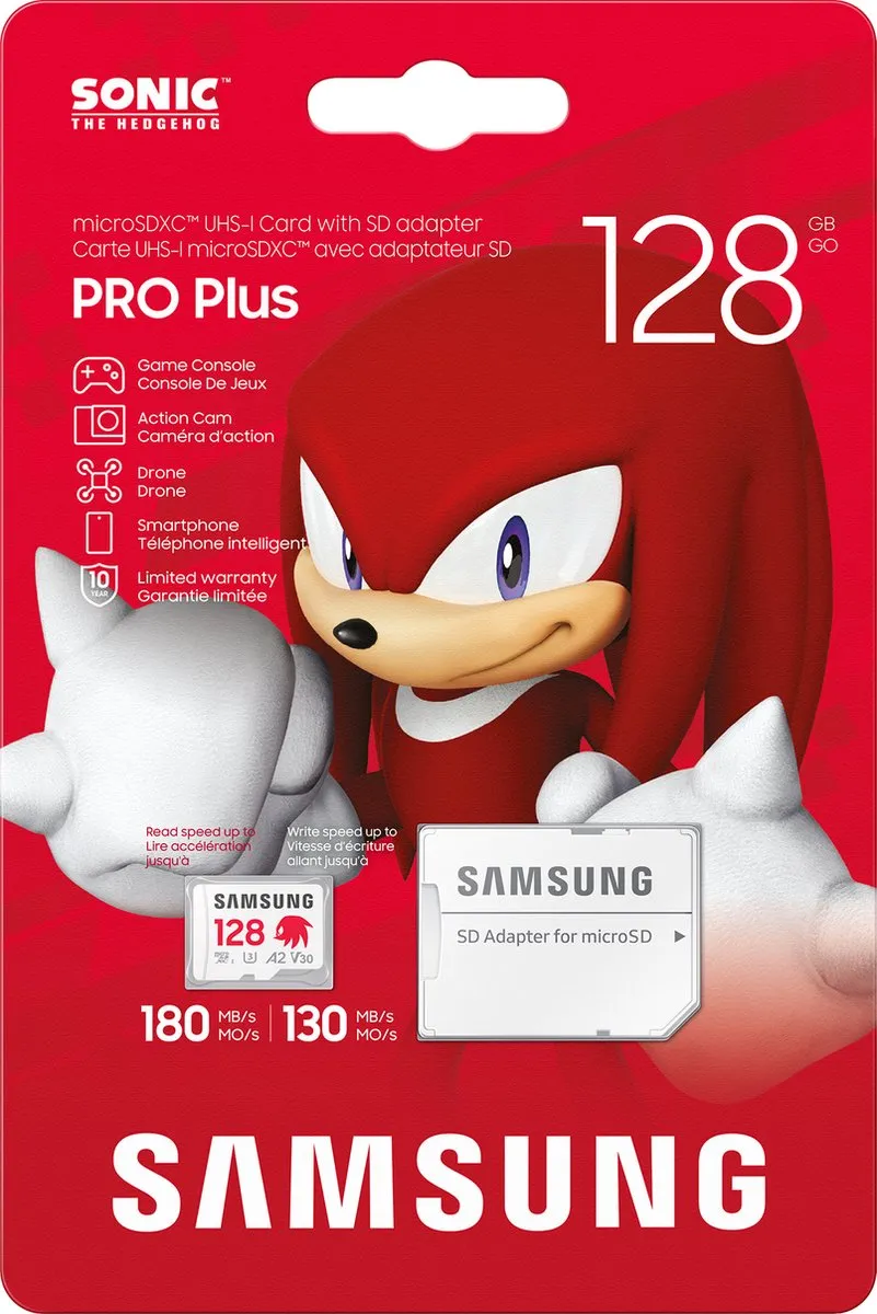 Samsung Sonic the Hedgehog PRO Plus microSD 128GB