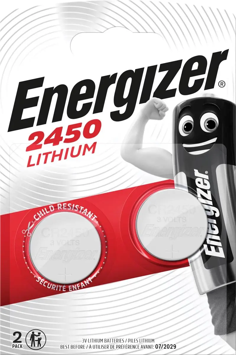 Energizer Lithium CR2450 3V Knoopcel - 2 stuks - afbeelding 3 van 6