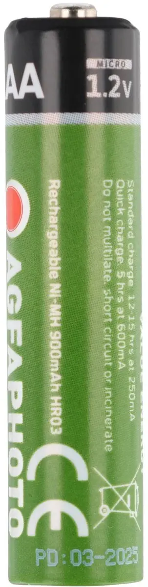 AgfaPhoto NiMh Micro 1000 mAh Oplaadbare batterij AAA Nikkel-Metaalhydride (NiMH) - afbeelding 6 van 6