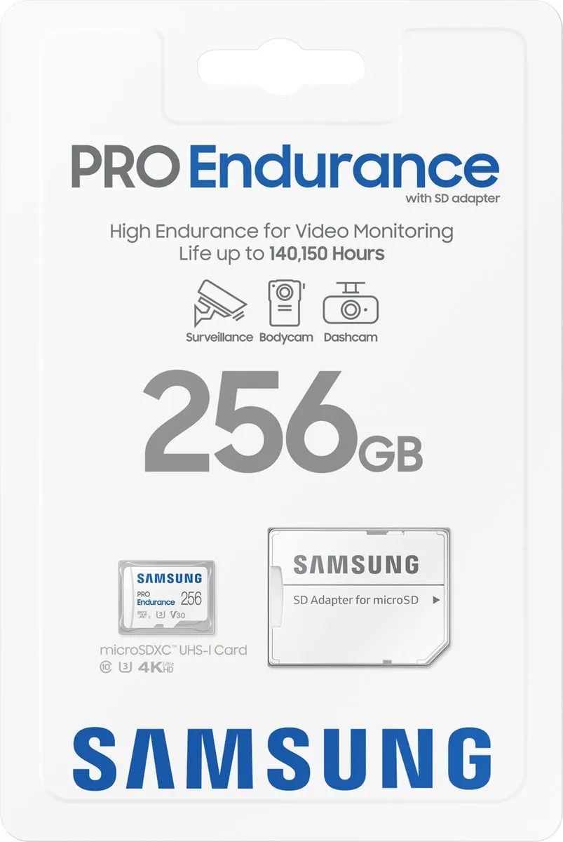 Samsung Pro Endurance Micro SD 256GB - Incl. Adapter