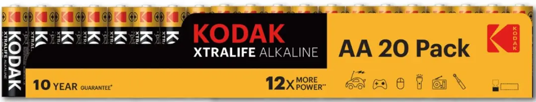 Kodak XTRALIFE alkaline AA batteij 20 pack