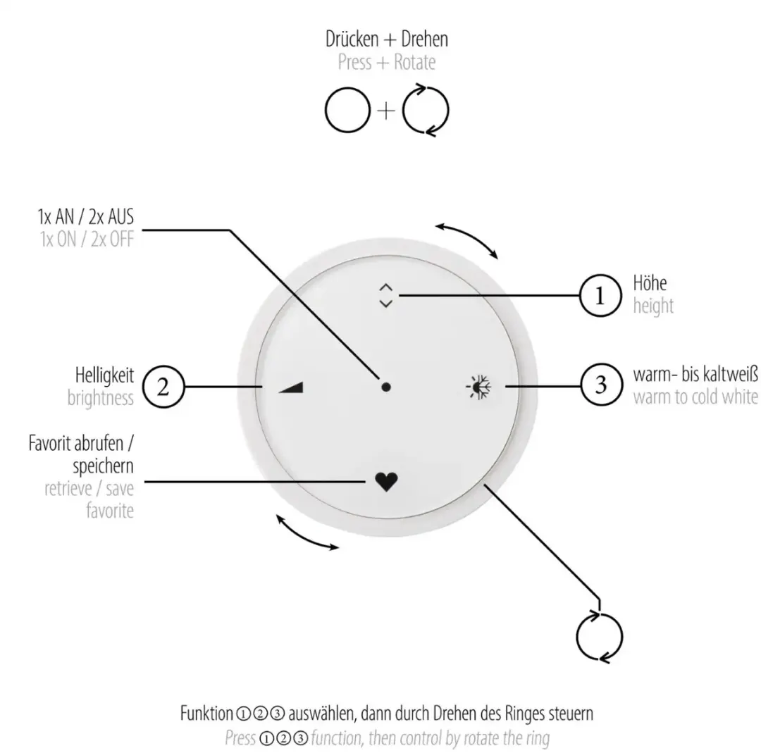 Paul Neuhaus PURE E-Flying Rings Hanglamp Ø110cm - Grijs - afbeelding 3 van 6