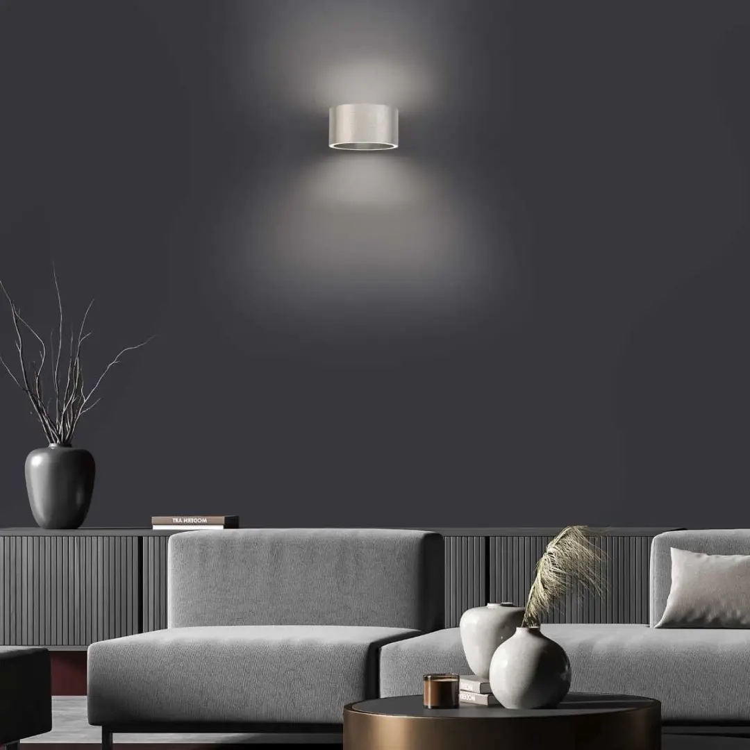 Paul Neuhaus PURE Clipse Wandlamp Ø15cm - Mat Chroom - afbeelding 6 van 6