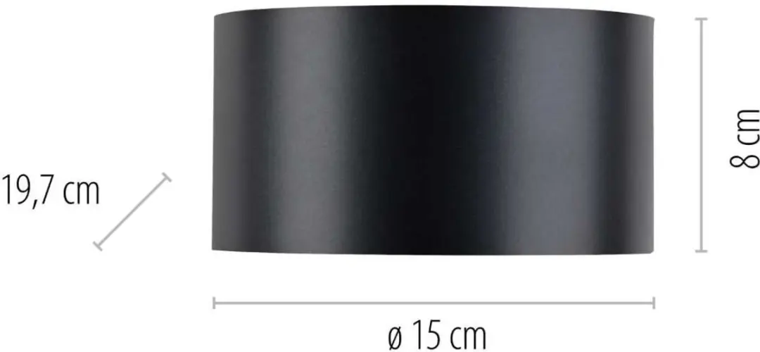 Paul Neuhaus PURE Clipse Wandlamp - Ø15cm - Antraciet - afbeelding 5 van 6