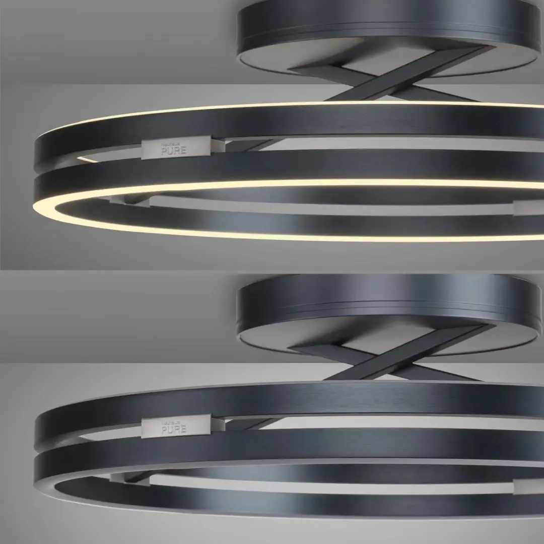 Paul Neuhaus PURE Loop Plafondlamp Ø60cm - Mystic Grey - afbeelding 4 van 6
