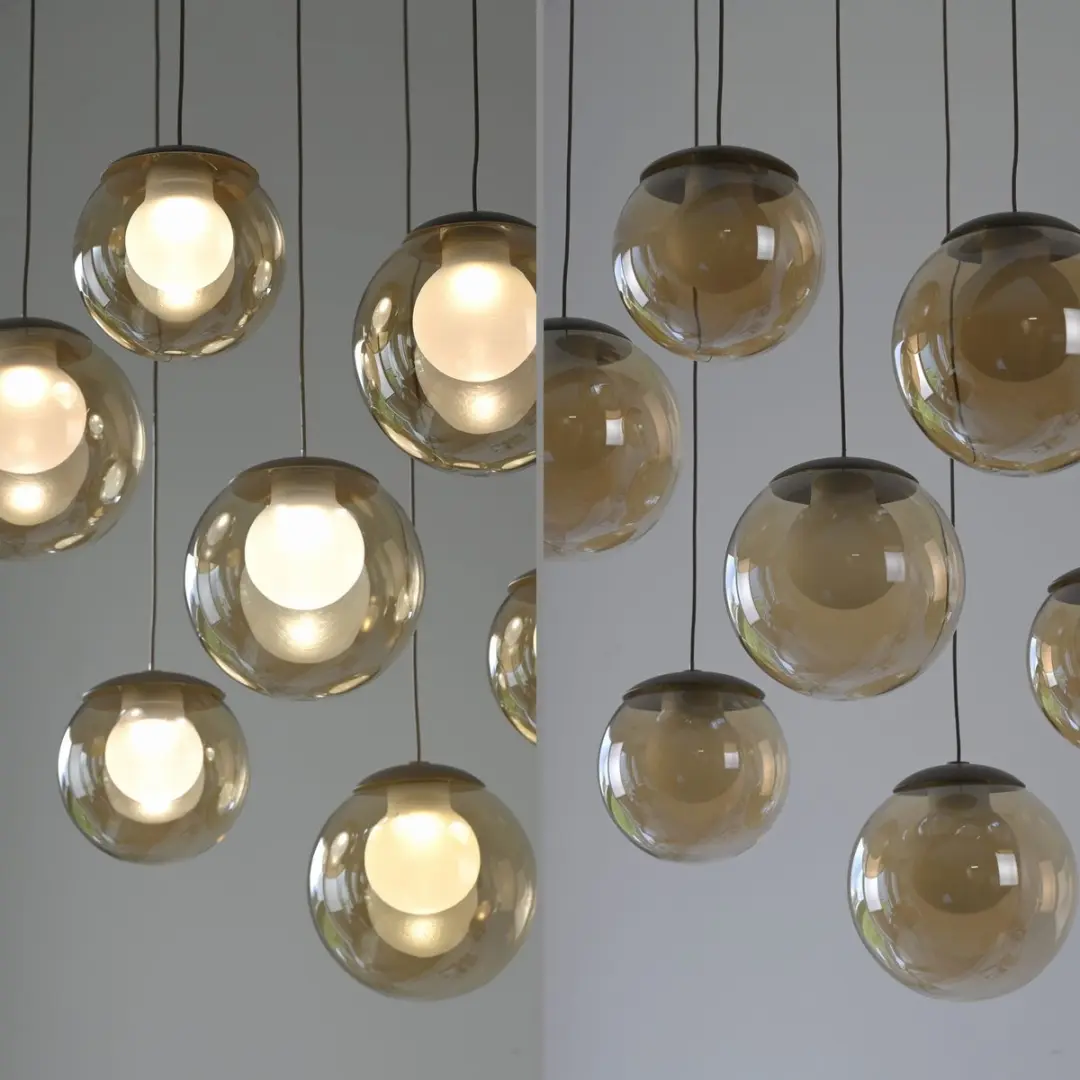 Paul Neuhaus PURE Popup Hanglamp 7-lichts - Champagne - afbeelding 2 van 6
