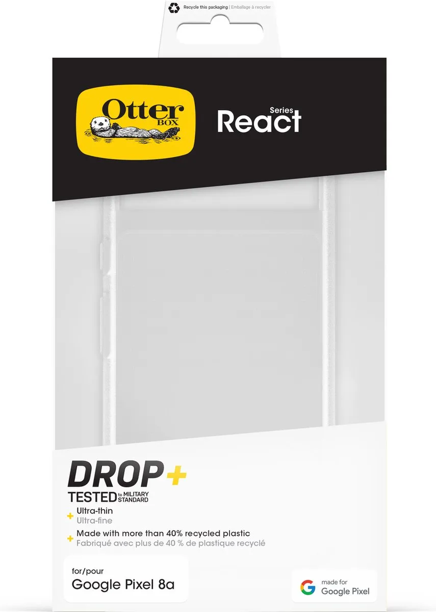 OtterBox React Series Hoesje Google Pixel 8a - Transparant