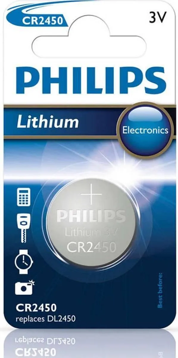 Philips Lithium CR2450 Knoopcel - 1 Stuk