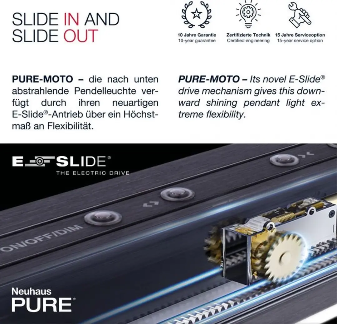Neuhaus PURE - Hanglamp e-Slide L 120-200 cm donker grijs - afbeelding 5 van 6