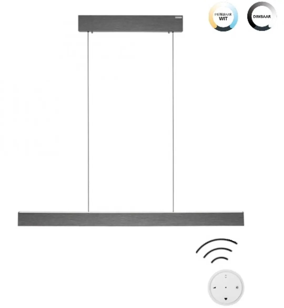 Paul Neuhaus PURE e-Lift Hanglamp 120cm - Donker Grijs - afbeelding 2 van 6