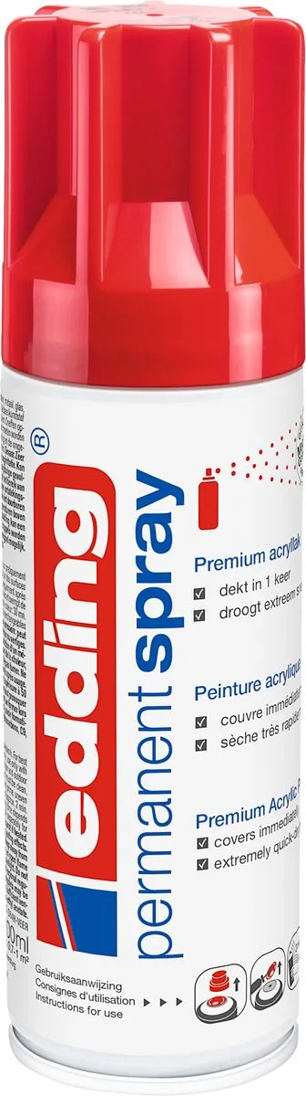 edding 5200 Spuitverf Verkeersrood Glanzend 200ml