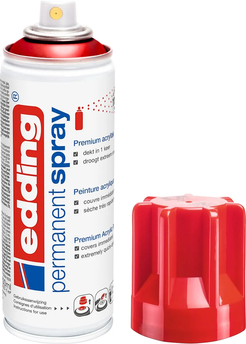 edding 5200 Spuitverf Verkeersrood Glanzend 200ml