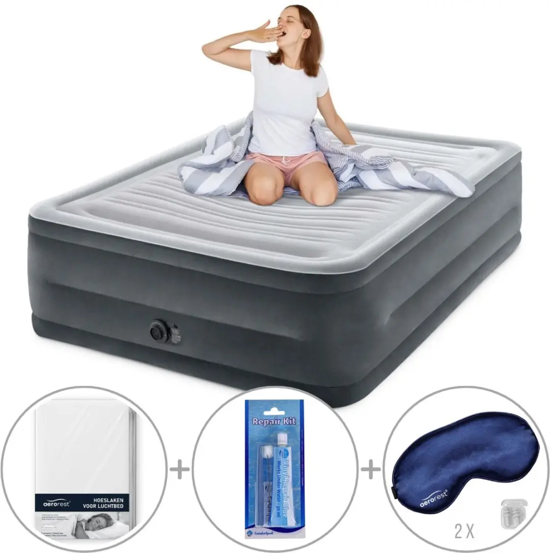 Intex Queen Comfort-Plush Luchtbed met ingebouwde pomp