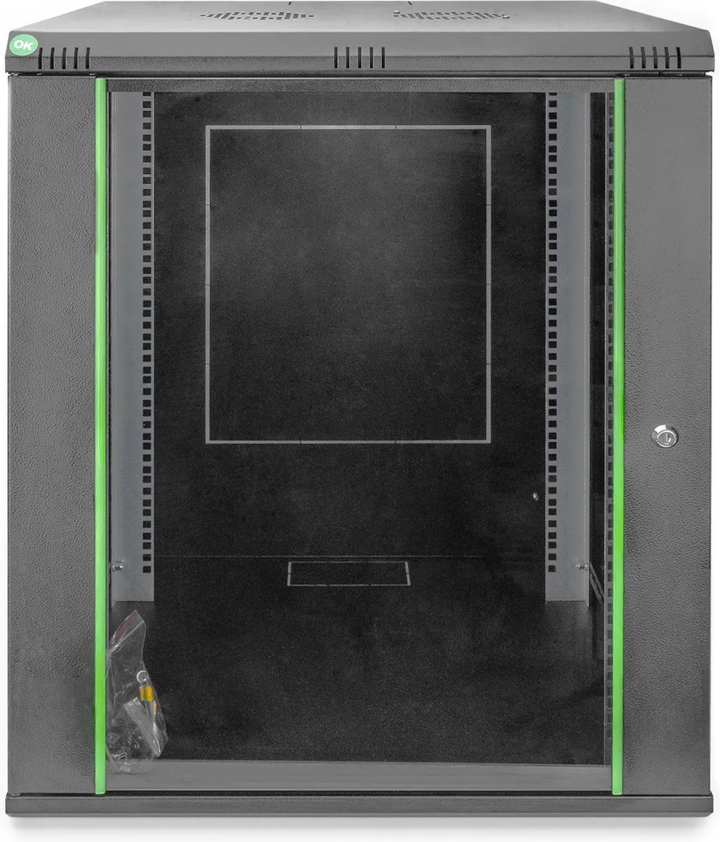 Digitus DN-19 16U-6/6-EC-SW Wandkast 16 HE - 600x816x600mm Zwart - afbeelding 6 van 6