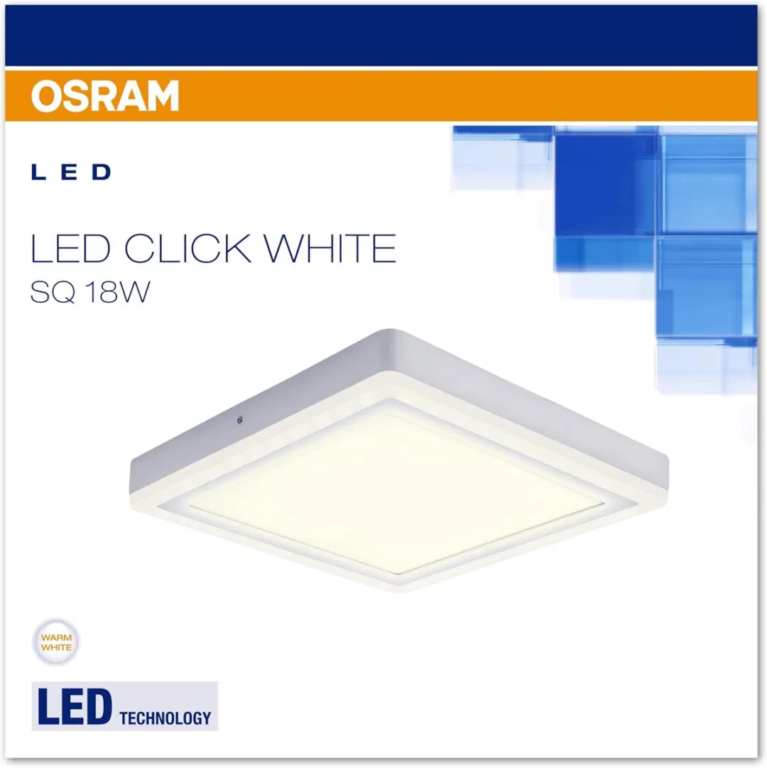 Osram LED Click Square Wand- en Plafondlamp Warm Wit