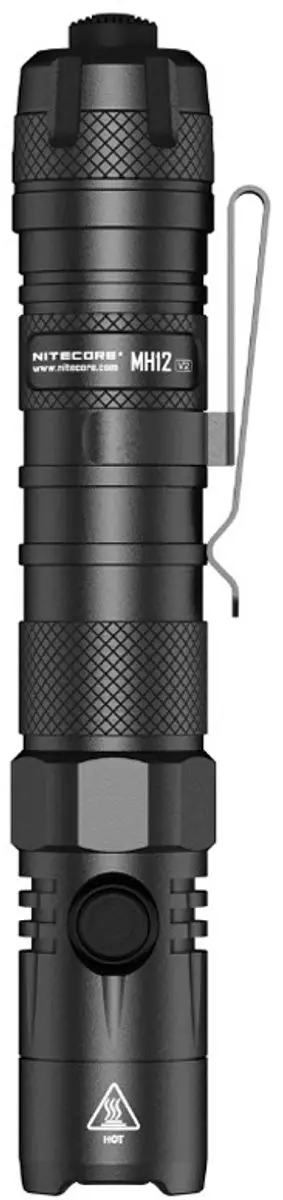 Nitecore MH12 V2 tactische zaklamp - 1200 lumen - Zwart - afbeelding 2 van 6