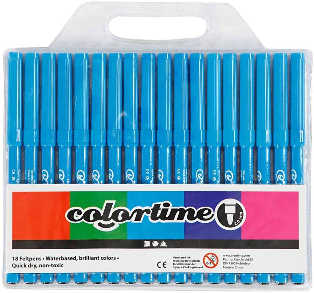 Colortime Stiften 2mm Lichtblauw - 18 Stuks