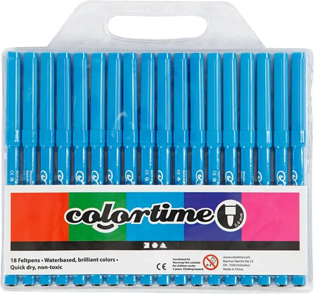 Colortime Stiften 2mm Lichtblauw - 18 Stuks