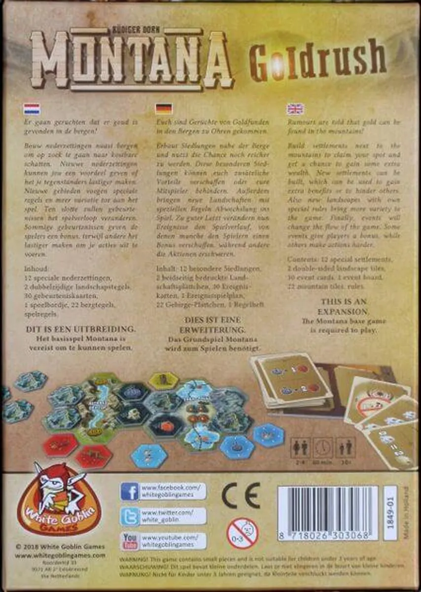 White Goblin Games Montana Uitbreiding Goldrush WGG1849