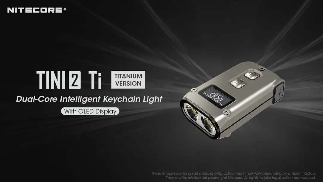 Nitecore TINI 2 Titanium NC-TINI2TI Zaklamp - 500 lm - afbeelding 4 van 6