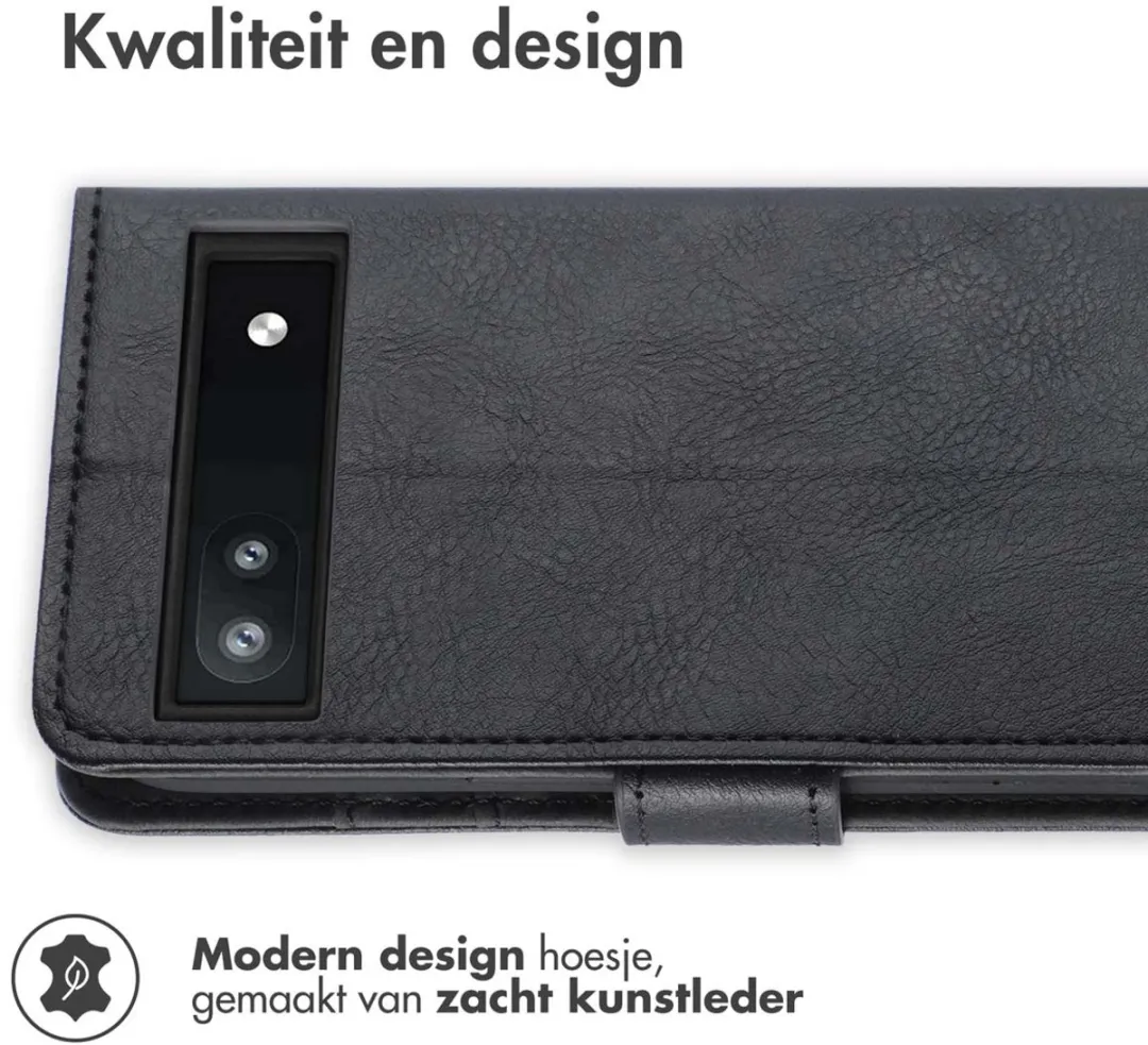 Imoshion Bookcase Hoesje Google Pixel 6a - 3 Pasjes - Zwart