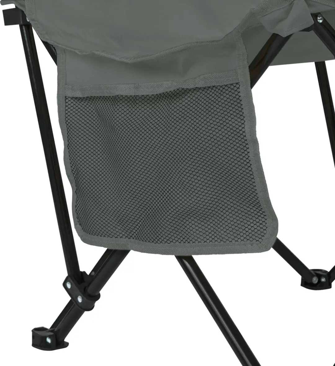 VirtuFit Opvouwbare Campingstoel met Voetsteun - 120 kg - Grijs - afbeelding 3 van 6