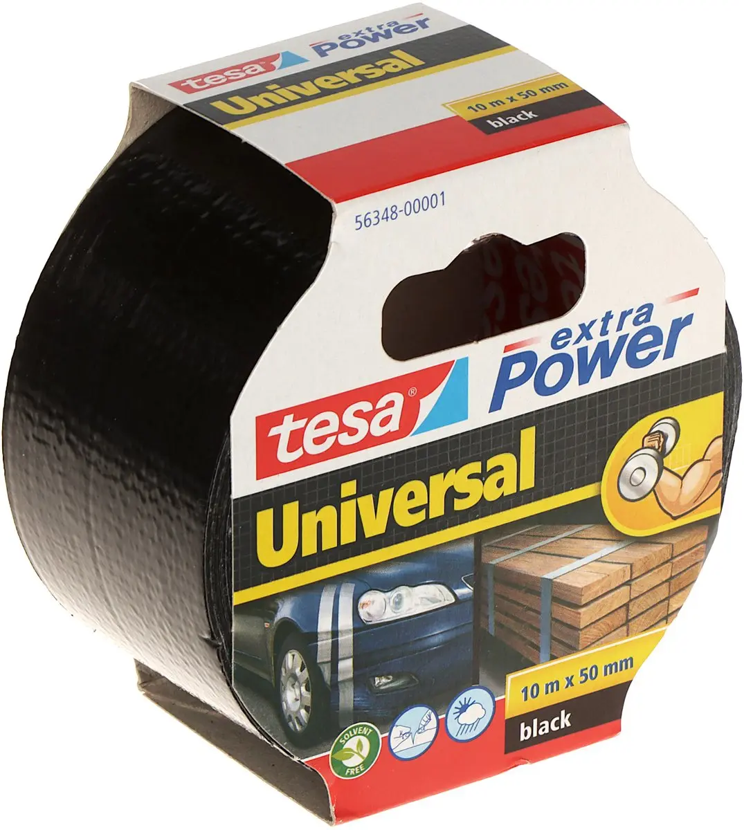 tesa Extra-Power Reparatiedoek 10x50 - Zwart - afbeelding 2 van 3