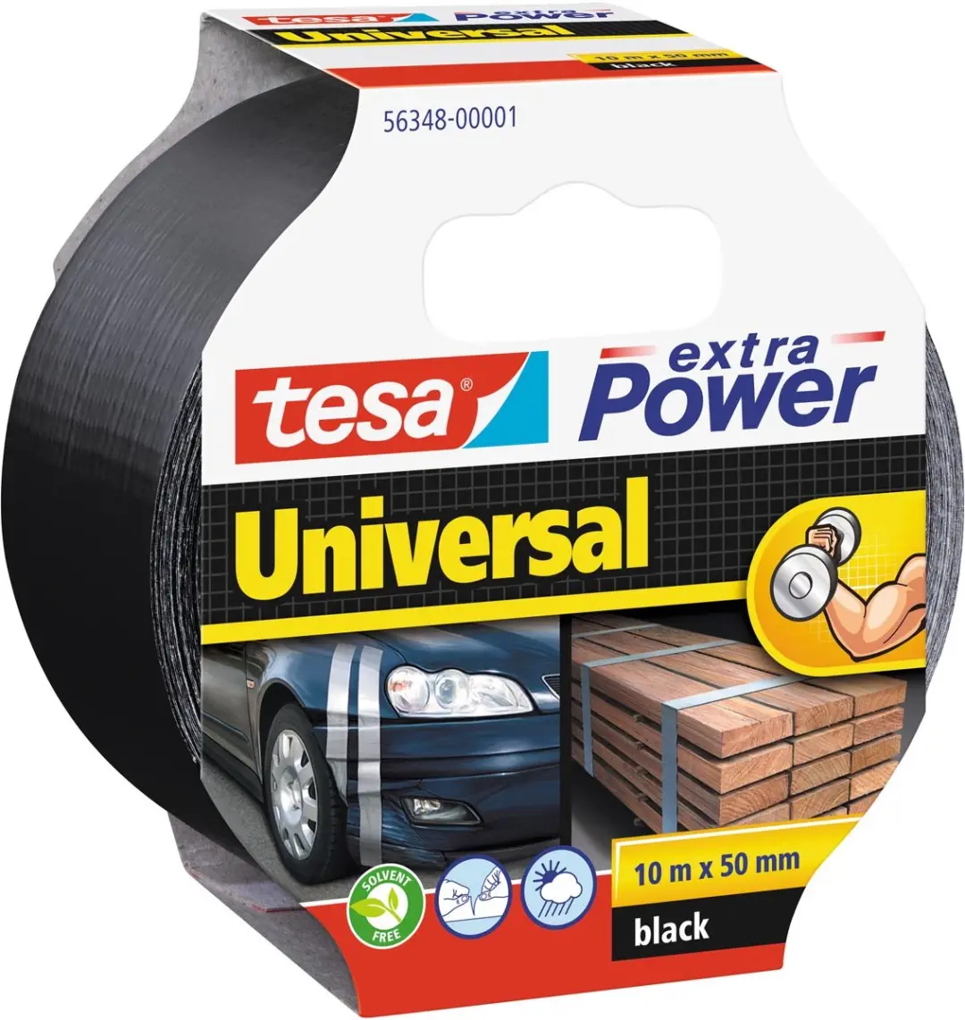 tesa Extra-Power Reparatiedoek 10x50 - Zwart - afbeelding 3 van 3